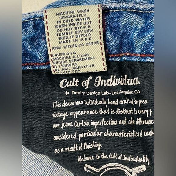 Cult of Individuality Bohemi Bootcut Distressed Jeans 30x30 EUC Stretch - Picture 8 of 12